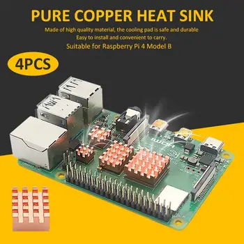 High Quality 4PCS Heat Sink Copper Cooling Pad Heatsink Radiator Cooler For Raspberry Pi 4 Model B 1G 2G 4G
High Quality 4PCS Heat Sink Copper Cooling Pad Heatsink Radiator Cooler For Raspberry Pi 4 Model B 1G 2G 4G
