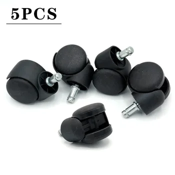 Black 5pcs/Set 2 Inch Metal Office Chair Swivel Castors Furniture Wheels Part