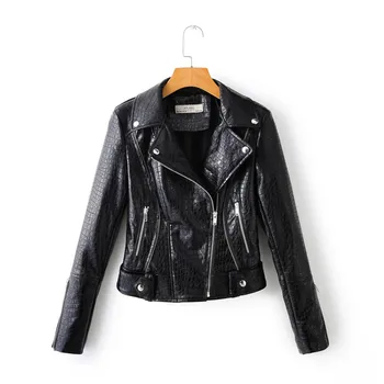 2020 women solid pu leather summer new jackets Faux Leather Bomb black chic lady zipper rivet streetwear outwear jacket femme
2020 women solid pu leather summer new jackets Faux Leather Bomb black chic lady zipper rivet streetwear outwear jacket femme
