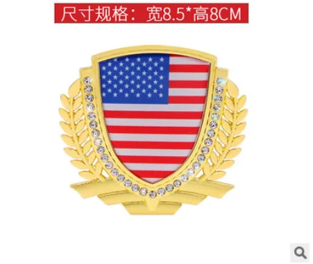 3D Auto Metal Golden America Flag Grain Car Emblem Badges Decals Stickers Automobile Accessories
3D Auto Metal Golden America Flag Grain Car Emblem Badges Decals Stickers Automobile Accessories