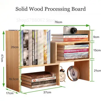 Safety round corner design DIY Office bookcase Desk bookshelf Portable shelf