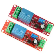 Dc 5 v 12 v ne555 tempo de atraso relé relé tempo escudo cronometrando relé temporizador interruptor de controle relés do carro ciclo de trabalho geração de pulso(China)