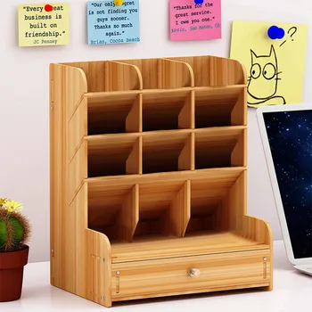 New Wooden Desktop Storage Box Multi-Functional DIY Pen Holder Box Desktop Stationary Home Convenient Office Supply Storage Rack
New Wooden Desktop Storage Box Multi-Functional DIY Pen Holder Box Desktop Stationary Home Convenient Office Supply Storage Rack