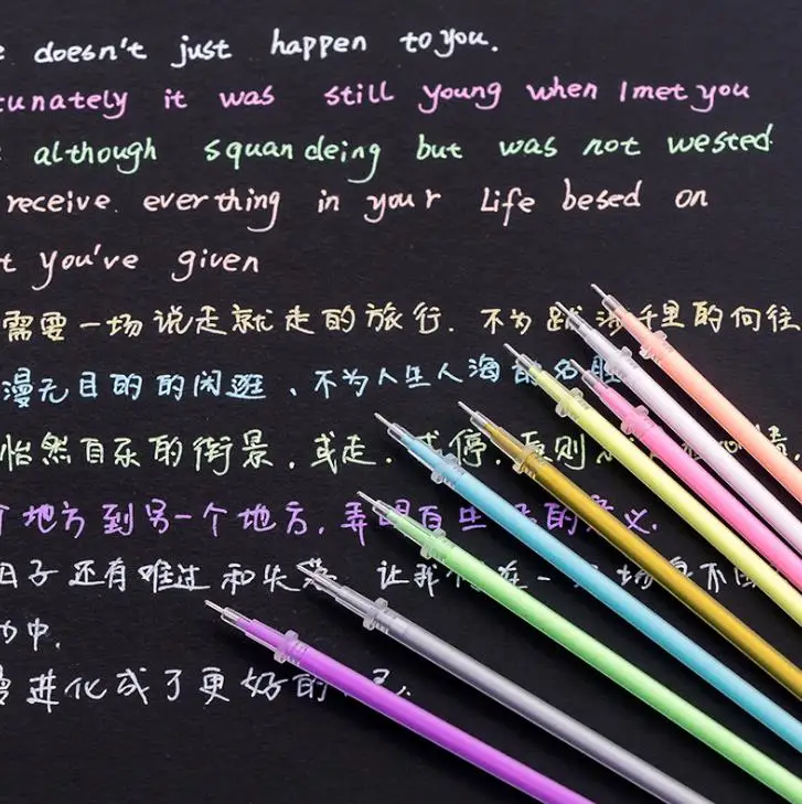 10 Pcs/set Kawaii 9 Colors Rainbow Flash Gel Pen Refills Highlighter Refill Leads Shinning Painting Pen Refills Stationery
10 Pcs/set Kawaii 9 Colors Rainbow Flash Gel Pen Refills Highlighter Refill Leads Shinning Painting Pen Refills Stationery
