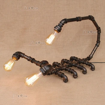 iron lamp bedroom living Water pipes industrial room desk lamp library reading retro scorpion pipe lamp Table Lamps SG5
iron lamp bedroom living Water pipes industrial room desk lamp library reading retro scorpion pipe lamp Table Lamps SG5