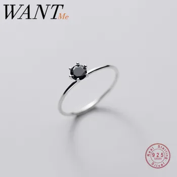WANTME Real 925 Sterling Silver Minimalist Geometric Round Black Zircon Finger Mini Ring for Women Korean Fashion Jewelry Gift
WANTME Real 925 Sterling Silver Minimalist Geometric Round Black Zircon Finger Mini Ring for Women Korean Fashion Jewelry Gift