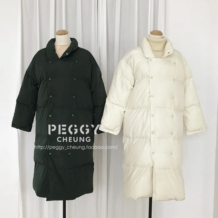 Double Breasted Mid-length Cotton-padded Clothes Loose-Fit Stand Collar Thick Casual Versatile Cotton Coat down Coat Women's Win
Double Breasted Mid-length Cotton-padded Clothes Loose-Fit Stand Collar Thick Casual Versatile Cotton Coat down Coat Women's Win