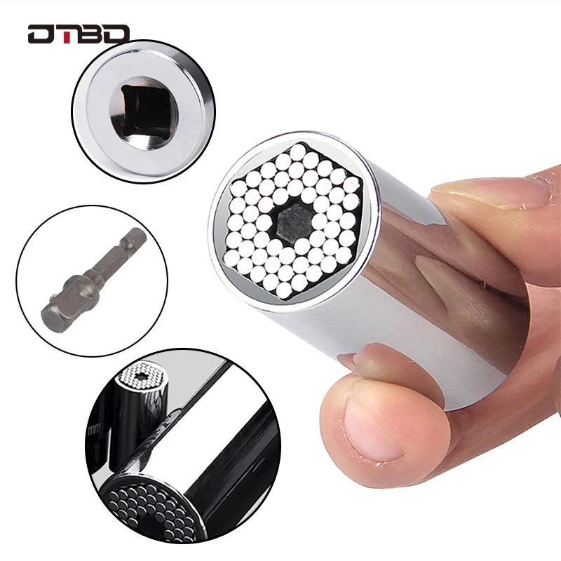 Universal Torque Wrench Head Set Socket Sleeve 7-19mm Power Drill Ratchet Bushing Spanner Magic Key Grip Hand Tools
Universal Torque Wrench Head Set Socket Sleeve 7-19mm Power Drill Ratchet Bushing Spanner Magic Key Grip Hand Tools