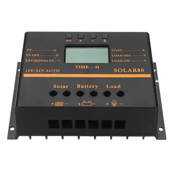 Solar Controllers Charge Battery 12V/24V Auto LCD Display PWM Regulator USB 40A/50A/60A/80A Overload Protection Automatic
Solar Controllers Charge Battery 12V/24V Auto LCD Display PWM Regulator USB 40A/50A/60A/80A Overload Protection Automatic
