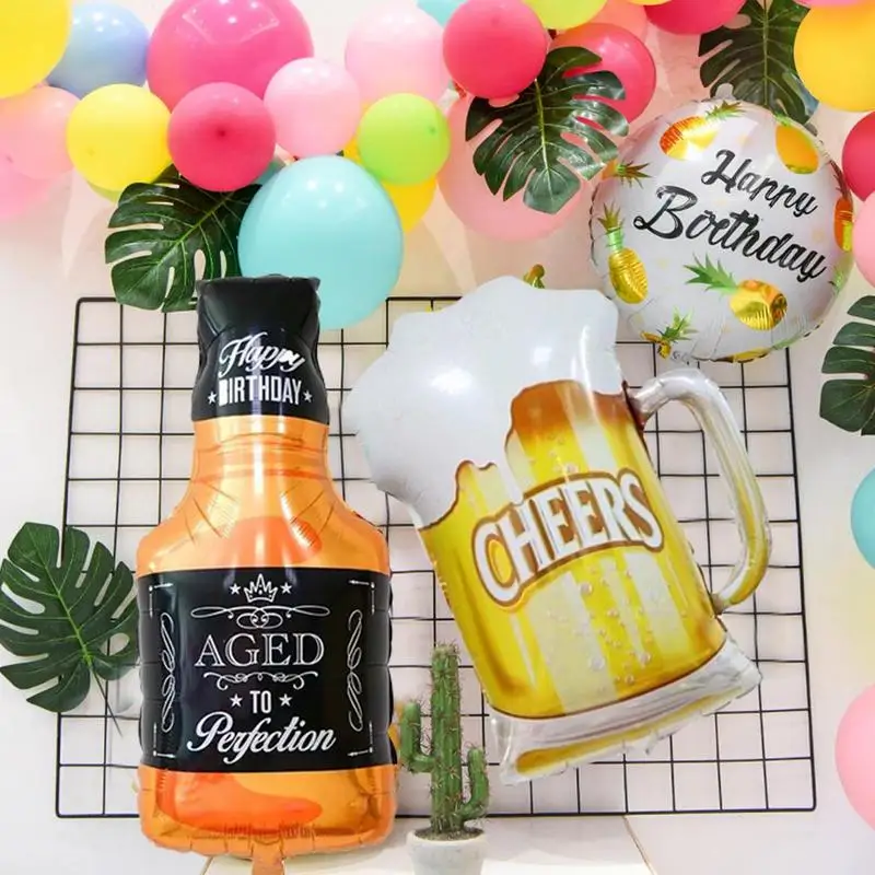Wedding Birthday Aluminum Balloon Wine Glass Bottle Beer Cup Mug Shape Gold Inflatable Balloons Bar Party Celebration Decoration
Wedding Birthday Aluminum Balloon Wine Glass Bottle Beer Cup Mug Shape Gold Inflatable Balloons Bar Party Celebration Decoration