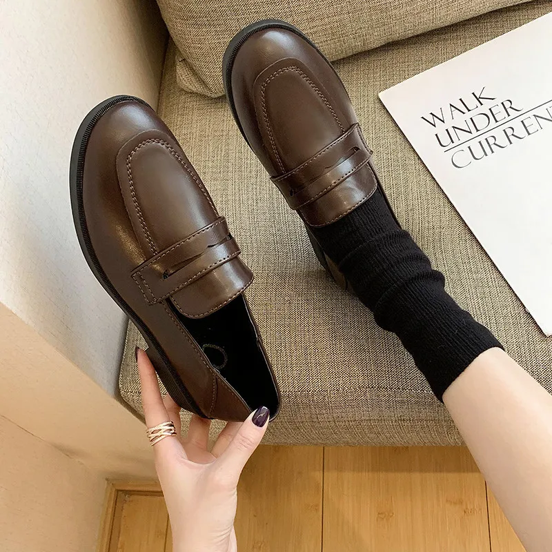 2019 New Style Women's Small Leather Shoes Spring And Autumn Retro Slip-on Flat Versatile Single Shoe England College Style INS
2019 New Style Women's Small Leather Shoes Spring And Autumn Retro Slip-on Flat Versatile Single Shoe England College Style INS