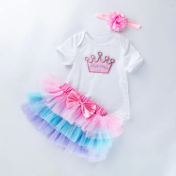 Girls First Birthday Crown Ropa Dress Infant Tutu Brand Clothing Bebe Romper Set baby Dress Summer Newborn Baby Girl Clothes
Girls First Birthday Crown Ropa Dress Infant Tutu Brand Clothing Bebe Romper Set baby Dress Summer Newborn Baby Girl Clothes