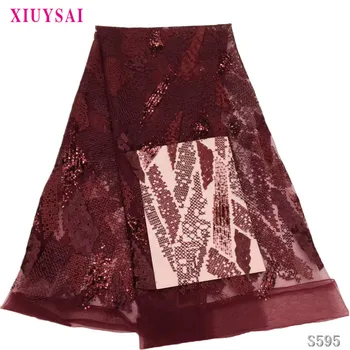 XIUYSAI High Quality African Lace Fabric Embroidered Sequins Lace Fabric for Wedding 2020 French Tulle Lace Fabric SL595
XIUYSAI High Quality African Lace Fabric Embroidered Sequins Lace Fabric for Wedding 2020 French Tulle Lace Fabric SL595