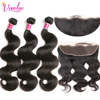 Vanlov Hair Peruvian Body Wave Human Hair Bundles With Closure 13"X 4" Lace Frontal Bundles With Closure Remy Natural /Jet Black
Vanlov Hair Peruvian Body Wave Human Hair Bundles With Closure 13"X 4" Lace Frontal Bundles With Closure Remy Natural /Jet Black