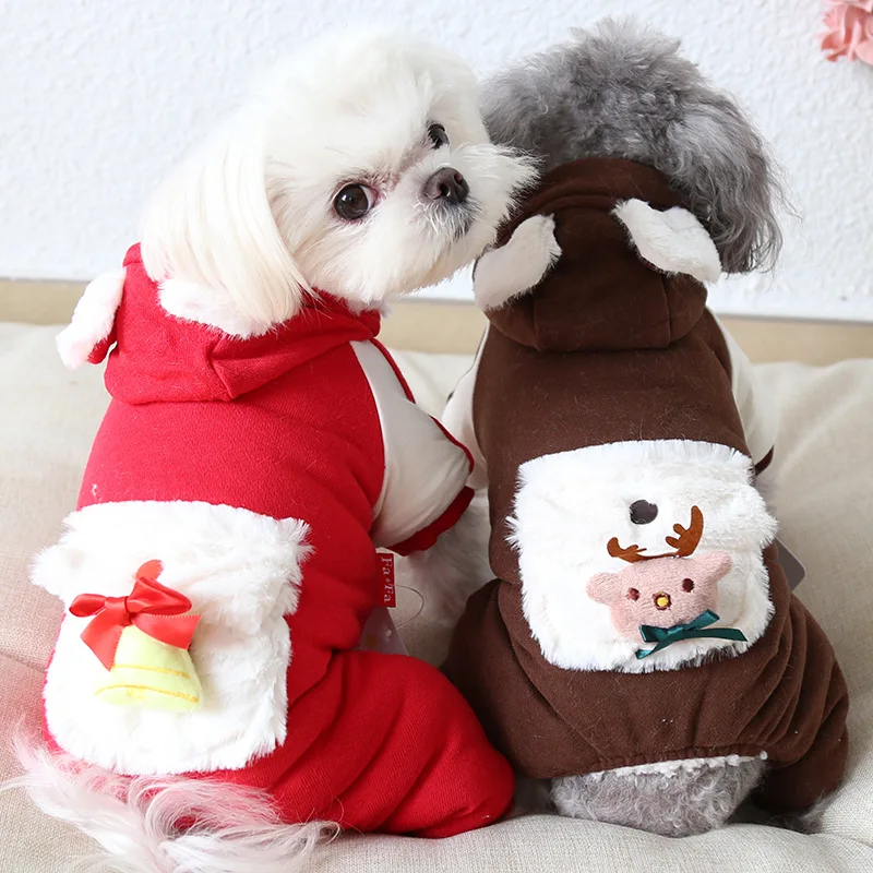 Christmas Elk Pet Dog Clothes Winter Warm Dog Bathrobe Jumpsuits Dog Pajamas Thick Coats Clothing For Dogs Cat Yorkie Teddy
Christmas Elk Pet Dog Clothes Winter Warm Dog Bathrobe Jumpsuits Dog Pajamas Thick Coats Clothing For Dogs Cat Yorkie Teddy