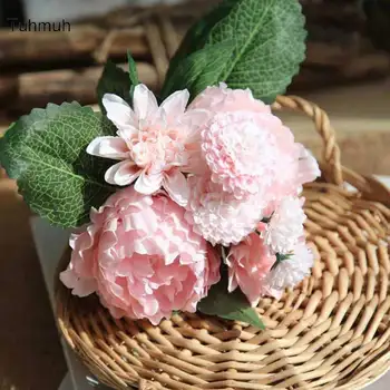 Artificial Silk Flowers Bride Wedding Bouquet Bridesmaid Holding Bouquet Wedding Supplies Rose Peony Fake Flower Table Decor
Artificial Silk Flowers Bride Wedding Bouquet Bridesmaid Holding Bouquet Wedding Supplies Rose Peony Fake Flower Table Decor
