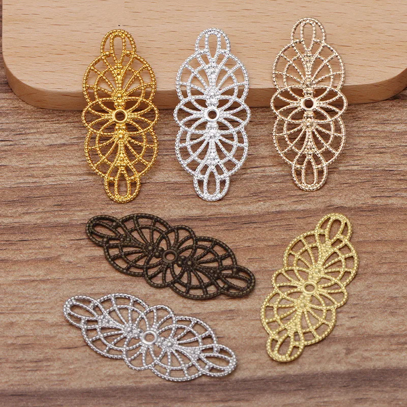 100 PCS 19*43mm Metal Brass Flowers Slice Filigree Wraps Connectors Charm DIY Findings For Jewelry Making
100 PCS 19*43mm Metal Brass Flowers Slice Filigree Wraps Connectors Charm DIY Findings For Jewelry Making