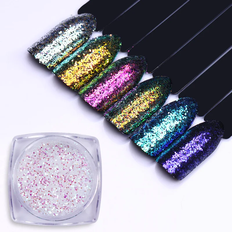 1 Box Nail Glitter Powder Shiny Sequins Chameleon Effect AB Color Nail Chrome Pigment Dust Nail Art DIY Decoration Tools
1 Box Nail Glitter Powder Shiny Sequins Chameleon Effect AB Color Nail Chrome Pigment Dust Nail Art DIY Decoration Tools