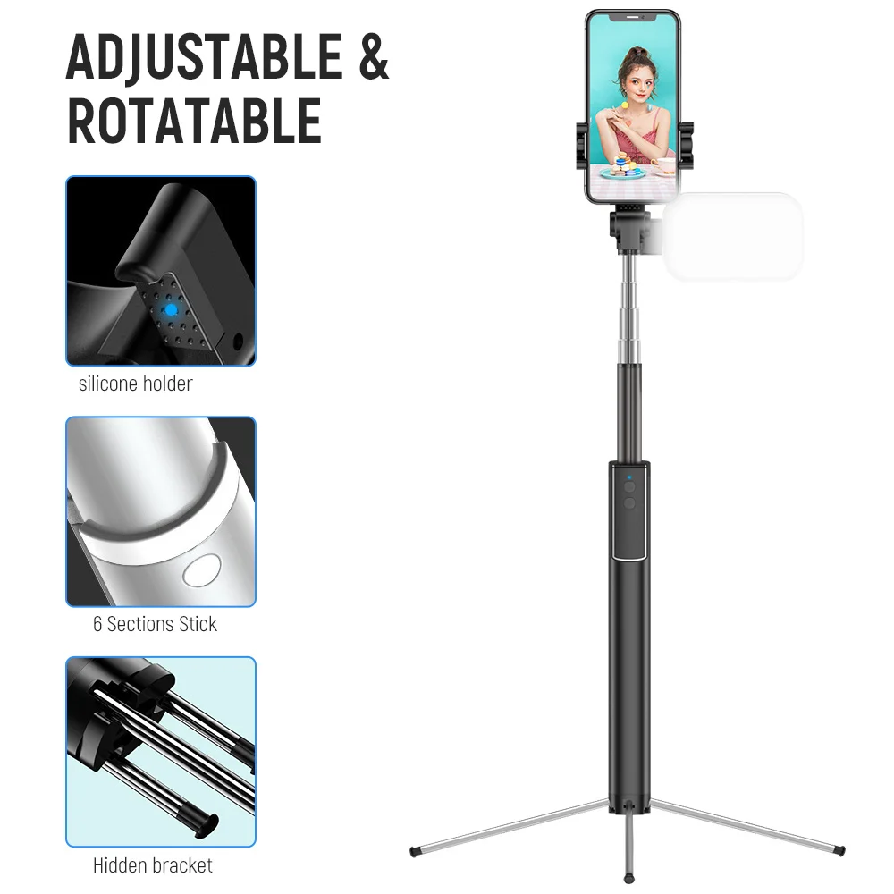 NEW Bluetooth Selfie Stick Remote Control Tripod Mobile Phone Universal Bracket Camera Artifact Multi-Function New
NEW Bluetooth Selfie Stick Remote Control Tripod Mobile Phone Universal Bracket Camera Artifact Multi-Function New