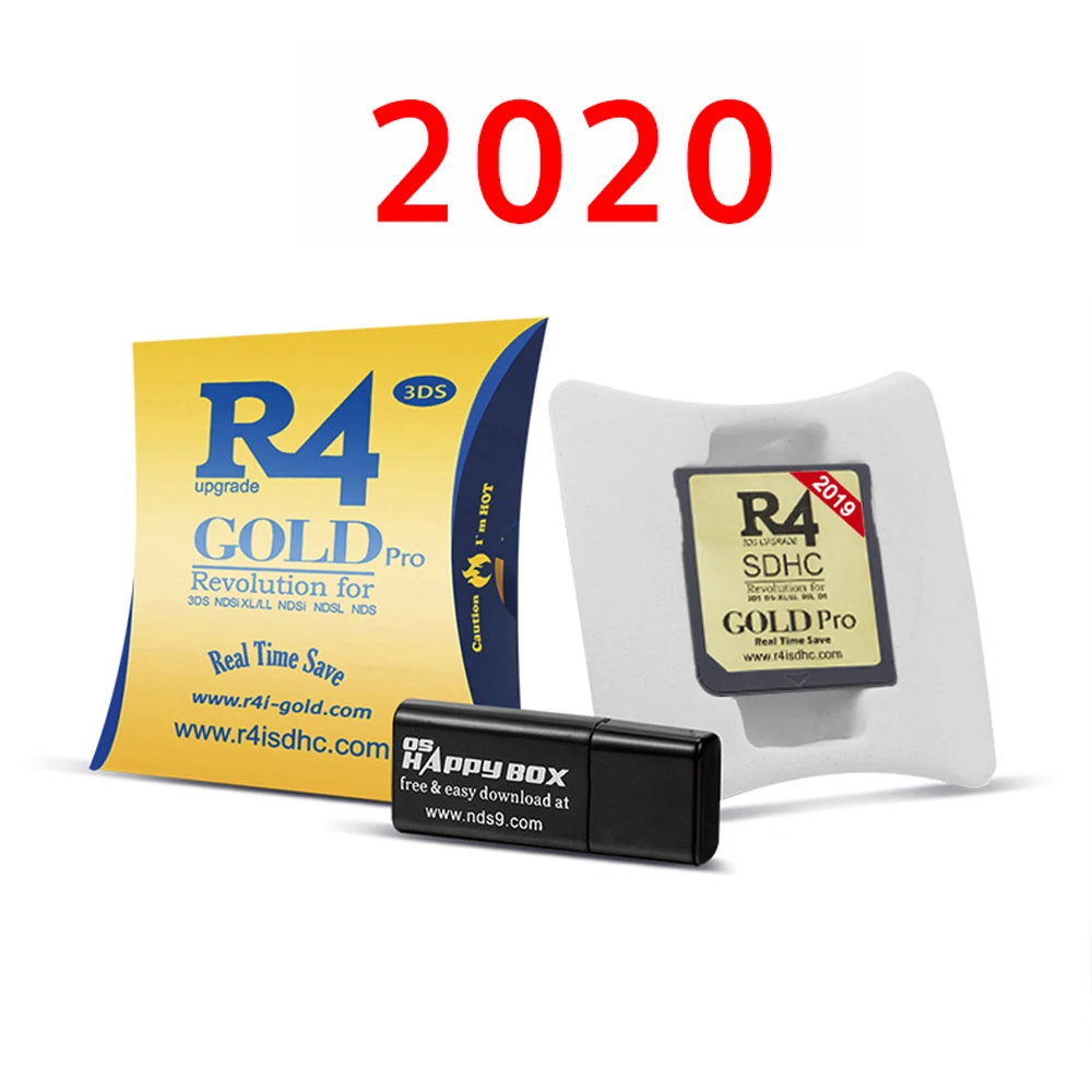 2020 R4 GOLD Pro Upgrade SDHC Revolution With USB Adapter Gold Real Time Save Pro for 3DS/NDS/2D/ND
2020 R4 GOLD Pro Upgrade SDHC Revolution With USB Adapter Gold Real Time Save Pro for 3DS/NDS/2D/ND