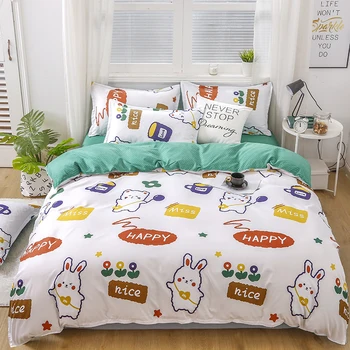 Kawaii Cartoon Rabbit Print Bedding Sets For Children Adult Duvet Cover Bed Sheets Pillowcase Bed Linen Queen King Single Size
Kawaii Cartoon Rabbit Print Bedding Sets For Children Adult Duvet Cover Bed Sheets Pillowcase Bed Linen Queen King Single Size