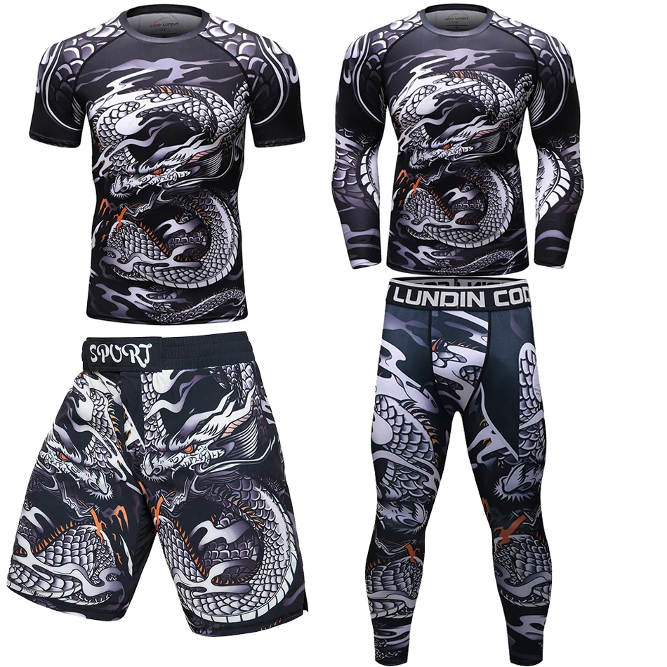 

BJJ Rashguard для мужчин, футболка для смешанных боевых искусств, спортивные штаны, спортивный костюм, шорты для смешанных боевых искусств, джиу джитсу, бокса, Муай Тай, ММА, компрессионный комплект для кикбоксинга