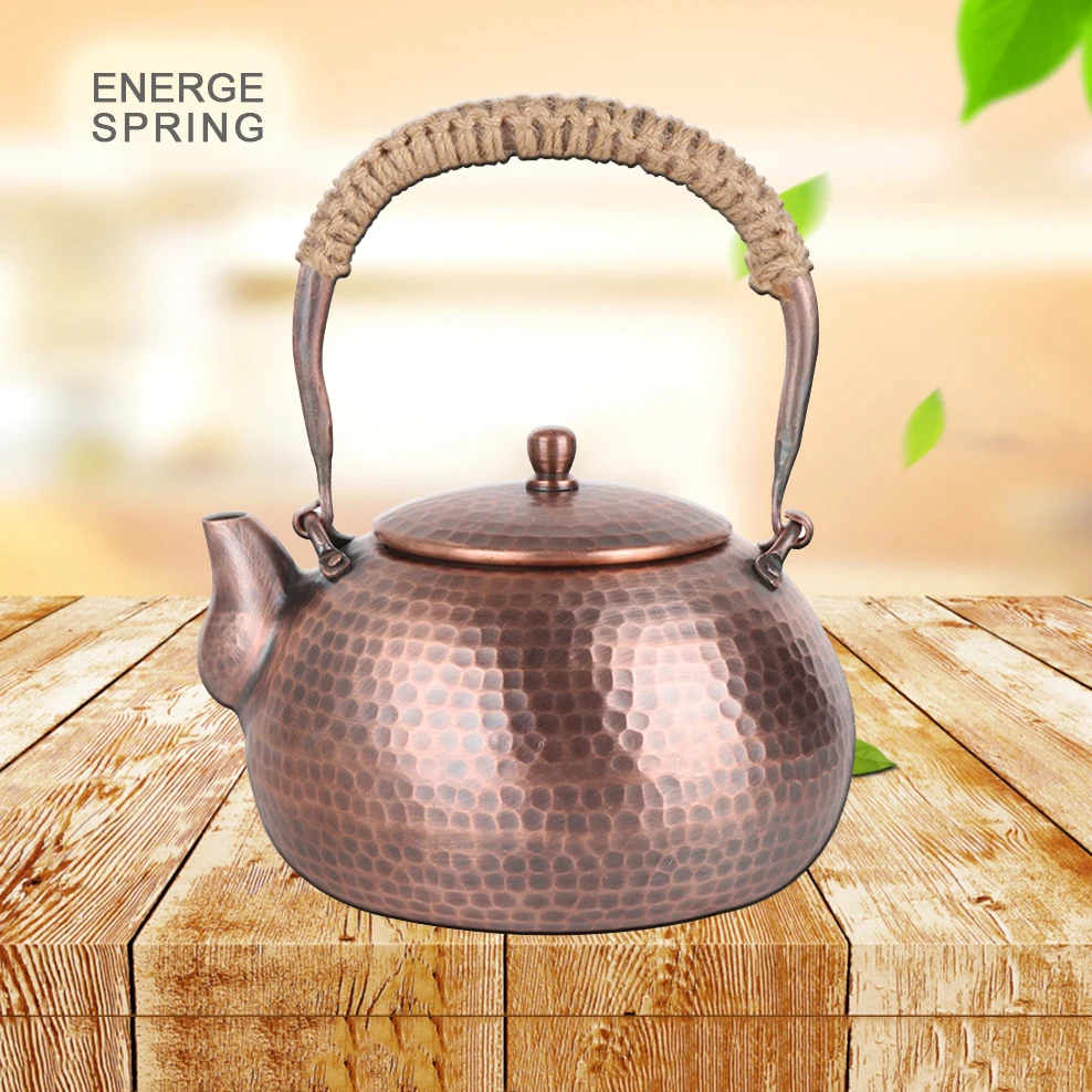 1.3L Retro Pure Red Copper Teapot Hand-Made Household Boiling Water Pot Uncoated Electric Ceramic Stove Kettle Copper Tea Set
1.3L Retro Pure Red Copper Teapot Hand-Made Household Boiling Water Pot Uncoated Electric Ceramic Stove Kettle Copper Tea Set