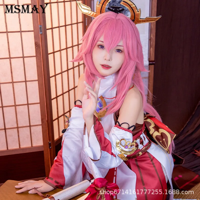 Game Genshin Impact Yae Cosplay Costume Yae Guuji Cosplay Costume Sexy Women Dress Outfits Halloween Necklace Full Set
Game Genshin Impact Yae Cosplay Costume Yae Guuji Cosplay Costume Sexy Women Dress Outfits Halloween Necklace Full Set