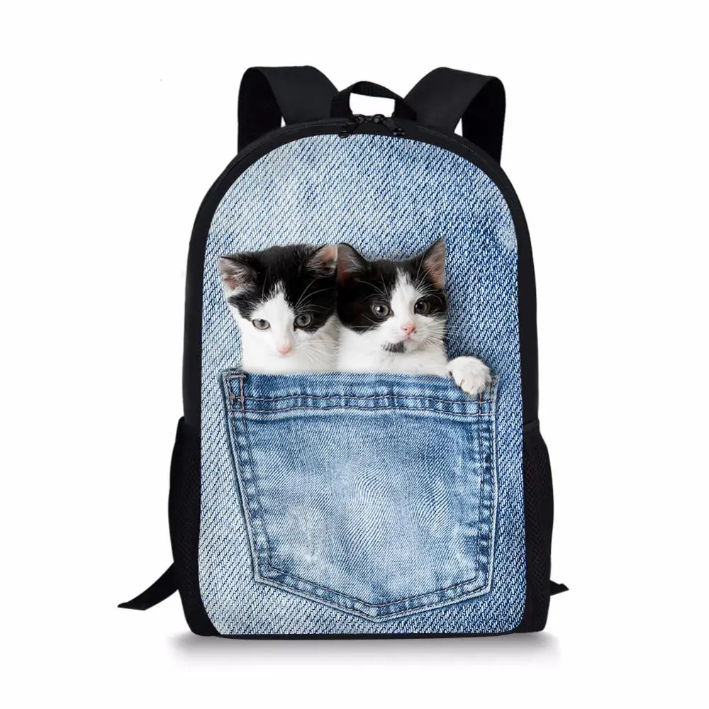 Jeans Cat Custom Pattern Men Women Backpack Leisure Female Sports Backpack mochila feminina Lightweight Students School Bag 
Jeans Cat Custom Pattern Men Women Backpack Leisure Female Sports Backpack mochila feminina Lightweight Students School Bag