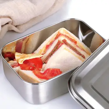 304 Stainless Steel Lunch Box Single Layer Student Lunch Container Sealed Leakproof Portable Rectangular ланч бокс 800ml
304 Stainless Steel Lunch Box Single Layer Student Lunch Container Sealed Leakproof Portable Rectangular ланч бокс 800ml