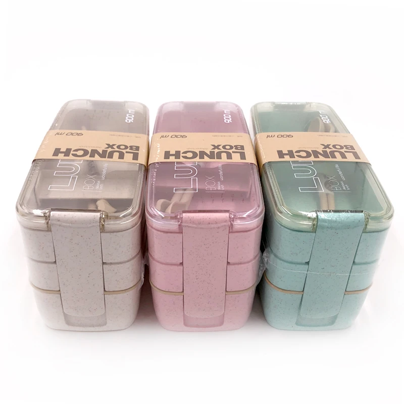 Healthy Material Lunch Box 3 Layer Wheat Straw Bento Boxes Microwave Dinnerware Food Storage Container Lunchbox 900ml
Healthy Material Lunch Box 3 Layer Wheat Straw Bento Boxes Microwave Dinnerware Food Storage Container Lunchbox 900ml