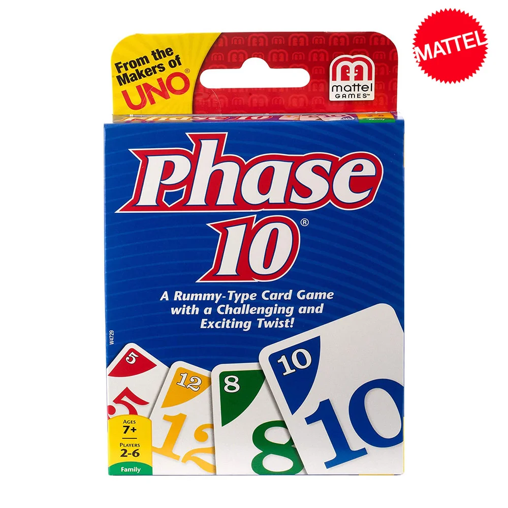 Mattel Games UNO Phase 10 Card Game Multiplayer Family Party Playing Cards Partys Kids Toys
Mattel Games UNO Phase 10 Card Game Multiplayer Family Party Playing Cards Partys Kids Toys