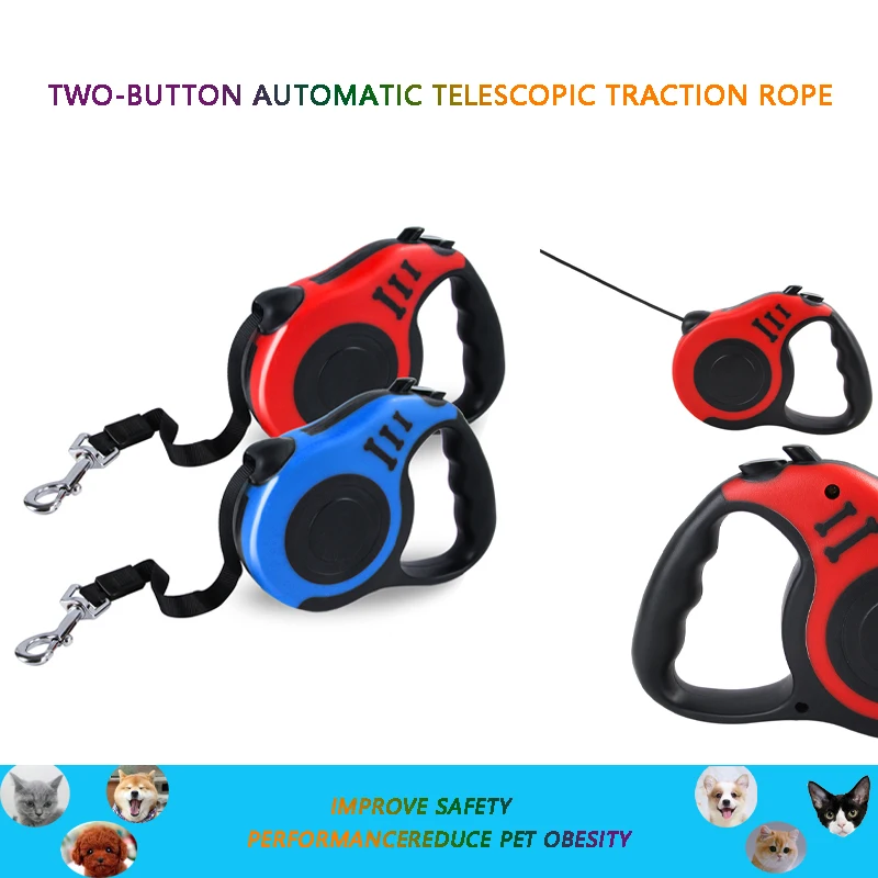 3M/5M Retractable Dog Leash Reinforced Dog Leash Nylon Automatic Retractable Dog Leash With Teddy Small And Medium Pet Products
3M/5M Retractable Dog Leash Reinforced Dog Leash Nylon Automatic Retractable Dog Leash With Teddy Small And Medium Pet Products