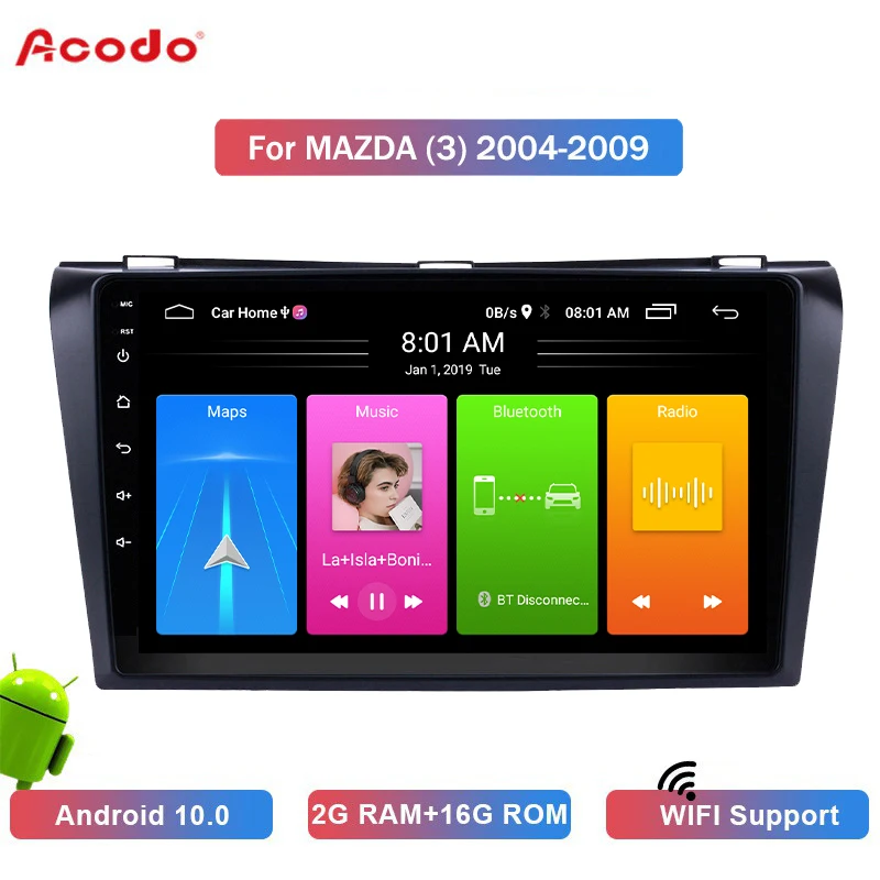 ACODO 2G RAM+16G ROM Android 10.0 Car Radio Multimedia Player For Mazda 3 2004-2013 Navigation GPS 2 din
ACODO 2G RAM+16G ROM Android 10.0 Car Radio Multimedia Player For Mazda 3 2004-2013 Navigation GPS 2 din