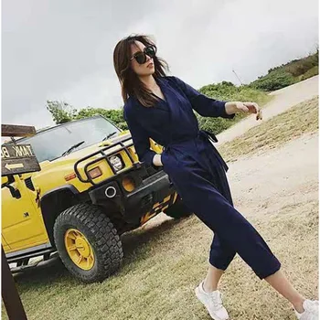 Pants 2020 Spring New Fashion Casual Workwear High Waist Tie Cropped Jumpsuit 
Pants 2020 Spring New Fashion Casual Workwear High Waist Tie Cropped Jumpsuit