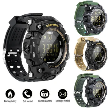 Bluetooth Clock EX16 Smart Watch Notification Remote Control Pedometer Sport Watch IP67 Waterproof Men's Wristwatch
Bluetooth Clock EX16 Smart Watch Notification Remote Control Pedometer Sport Watch IP67 Waterproof Men's Wristwatch