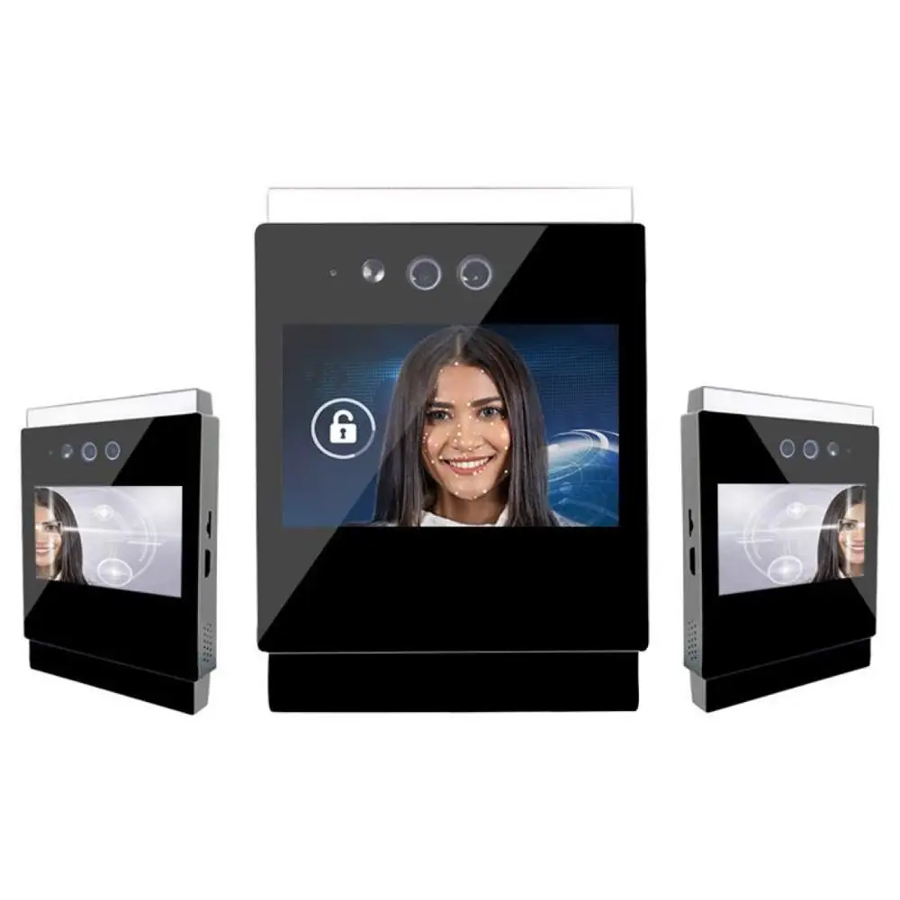 5 inch TCP/IP wifi Dynamic face recognition time attendance access control 2.0 MP camera 20000 faces temperature detection M6 |