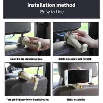 Hot 2-in-1 Universal Car Hook Mobile Phone Holder Bracket Auto Vehicle Car Backseat Headrest Mount Organizer Back Seat Hanger
Hot 2-in-1 Universal Car Hook Mobile Phone Holder Bracket Auto Vehicle Car Backseat Headrest Mount Organizer Back Seat Hanger
