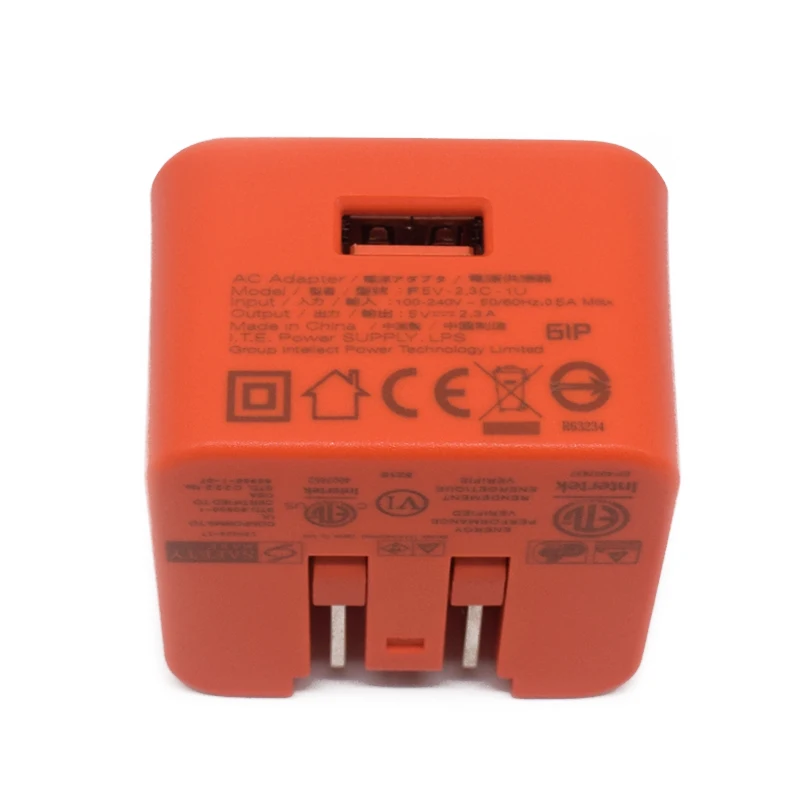 F5V-2.3C-1U Home Charger Orange AC Adapter For JBL Flip 3 Flip 4 Charge 3 Charge 4 pulse 2 EU UK Plug - Used
F5V-2.3C-1U Home Charger Orange AC Adapter For JBL Flip 3 Flip 4 Charge 3 Charge 4 pulse 2 EU UK Plug - Used