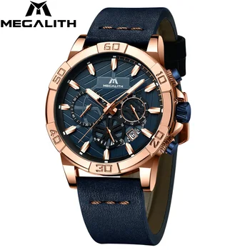 

2019 MEGALITH Top Brand Watches Mens Sport Chronograph Waterproof Casual Clocks For Mans Fashion Wrist Watches Men Montre Homme