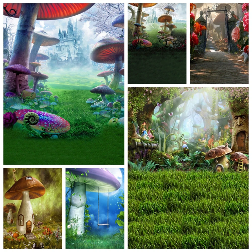 Alice in Wonderland Spring Forest Mushroom Dreamy Baby Birthday Backdrop Photography Background Photophone For Photo Studio Prop
Alice in Wonderland Spring Forest Mushroom Dreamy Baby Birthday Backdrop Photography Background Photophone For Photo Studio Prop