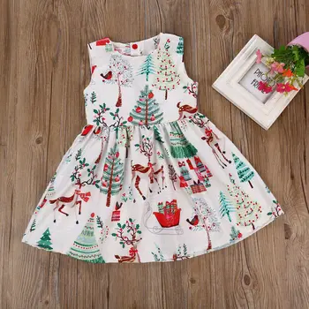 Xmas Kids Baby Girl Christmas Cartoon Deer Sleeveless Princess Party Tutu Dress 
Xmas Kids Baby Girl Christmas Cartoon Deer Sleeveless Princess Party Tutu Dress