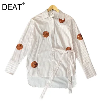 DEAT 2020 New Spring Summer Fashion Street Style Dot Long Sleeve Slim Single-breasted Sequined Waist Striped Shirt Women SB470
DEAT 2020 New Spring Summer Fashion Street Style Dot Long Sleeve Slim Single-breasted Sequined Waist Striped Shirt Women SB470