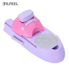 Stamper conjunto de ferramentas manicure máquina da arte do prego diy padrão impressão stamper com 6pcs modelos impressos impressora unhas arte equipamento(China)