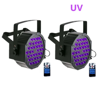 2pcs/lot 36 LEDs UV Stage Par Light /Disco DJ Projector Machine Party Wireless Remote Sound DMX Master-slave UV LED Stage Light 
2pcs/lot 36 LEDs UV Stage Par Light /Disco DJ Projector Machine Party Wireless Remote Sound DMX Master-slave UV LED Stage Light