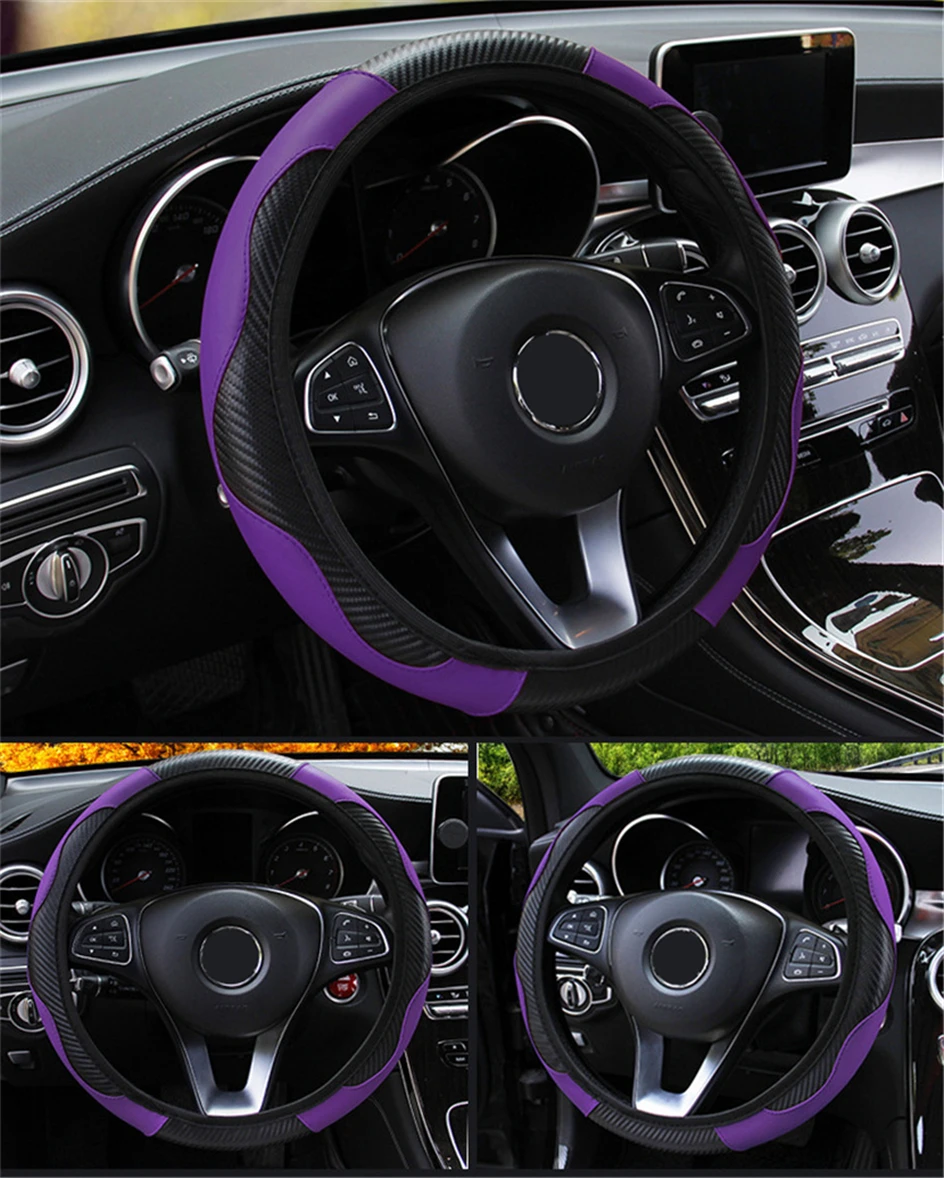0410FXPT11483】 Car Steering Wheel Cover For Seat Leon Ibiza MK2
