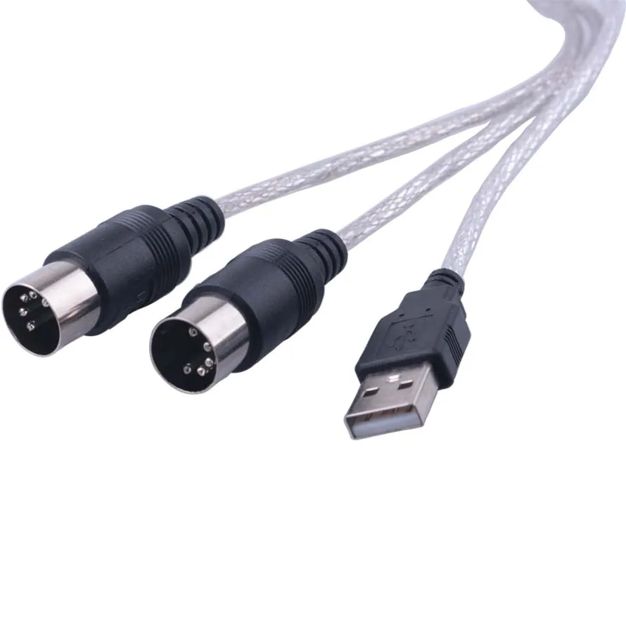 Adapter Keyboard to PC USB MIDI Cable Converter Music Cord IN-OUT Interface High Quality | Электроника