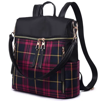 2018 New Style Large-Volume Versatile Dual Use One-Shoulder Plaid Backpack Women's Oxford Cloth Shoulder Bag College Style
2018 New Style Large-Volume Versatile Dual Use One-Shoulder Plaid Backpack Women's Oxford Cloth Shoulder Bag College Style