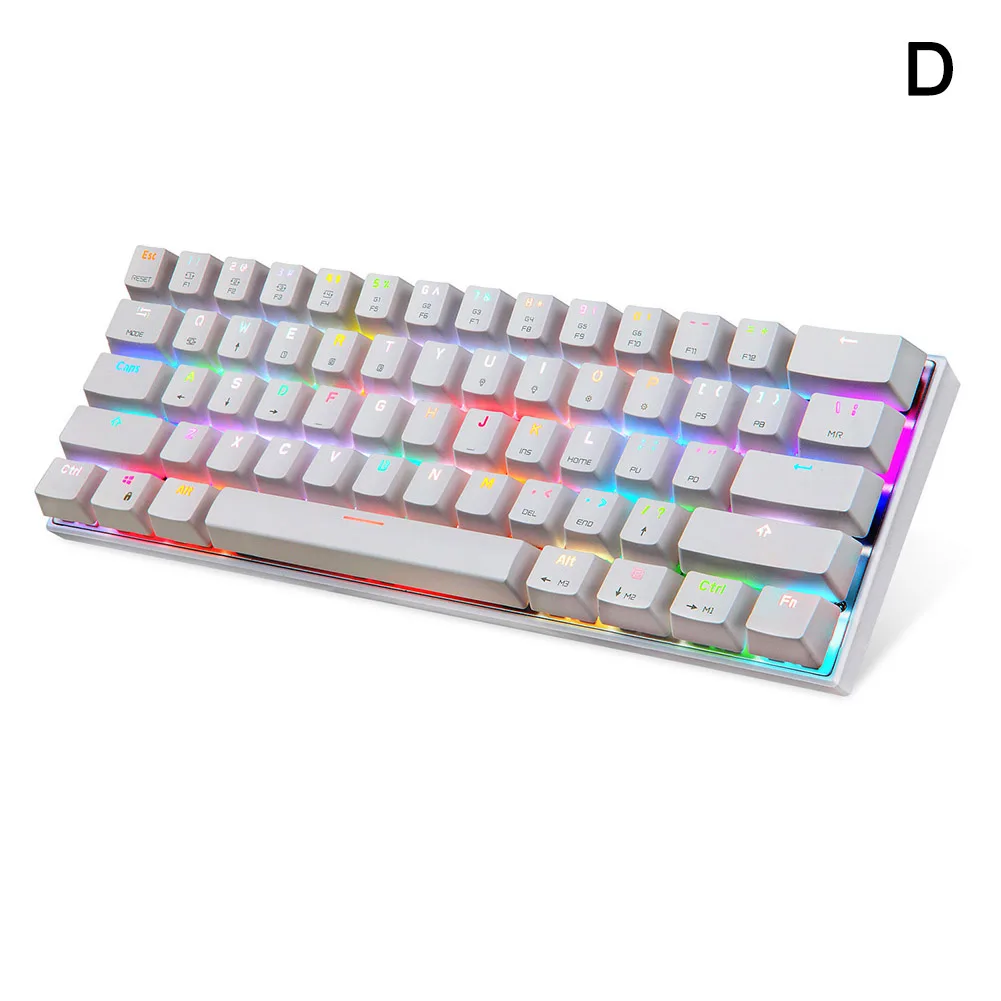 Bluetooth Wired Mechanical Keyboard with RGB Backlight 61 Keys Keypad for Tablet Laptop JHP-Best
Bluetooth Wired Mechanical Keyboard with RGB Backlight 61 Keys Keypad for Tablet Laptop JHP-Best