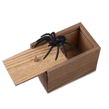 Prank Scare Spider Box Wooden Joke Lifelike Spider Prank Case Mischief Scare Surprise Box Toy for Halloween Surprise gift
Prank Scare Spider Box Wooden Joke Lifelike Spider Prank Case Mischief Scare Surprise Box Toy for Halloween Surprise gift